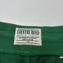 Load image into Gallery viewer, Boys Country Road, embroidered cotton casual shorts, elasticated, GUC, size 14,  