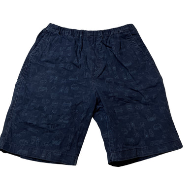 Boys Uniqlo, navy cotton shorts, elasticated, GUC, size 9-10,  