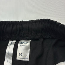 Load image into Gallery viewer, Unisex Anko, black school shorts, elasticated, EUC, size 14,  