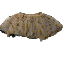 Load image into Gallery viewer, Girls Pumpkin Patch, cotton lined tulle &amp; glitter skirt, elasticated, GUC, size 1,  