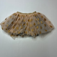 Load image into Gallery viewer, Girls Pumpkin Patch, cotton lined tulle &amp; glitter skirt, elasticated, GUC, size 1,  