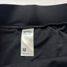 Load image into Gallery viewer, Girls Anko, black swim shorts, elasticated, EUC, size 12,  