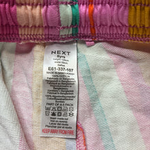 Load image into Gallery viewer, Girls Next, bright striped cotton shorts, elasticated, EUC, size 8,  