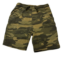 Load image into Gallery viewer, Boys M&amp;S, khaki camo print shorts, elasticated, GUC, size 8-9,  