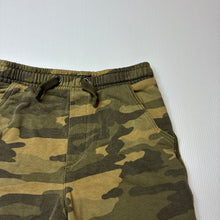 Load image into Gallery viewer, Boys M&amp;S, khaki camo print shorts, elasticated, GUC, size 8-9,  