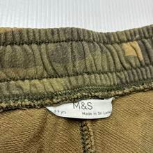 Load image into Gallery viewer, Boys M&amp;S, khaki camo print shorts, elasticated, GUC, size 8-9,  