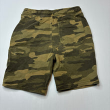 Load image into Gallery viewer, Boys M&amp;S, khaki camo print shorts, elasticated, GUC, size 8-9,  