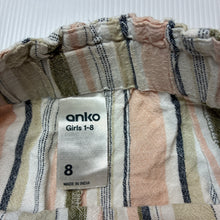 Load image into Gallery viewer, Girls Anko, viscose / cotton / linen shorts, elasticated, EUC, size 8,  