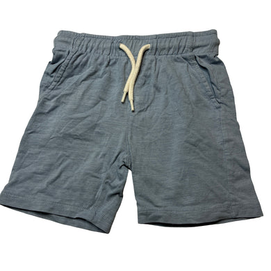 Boys blue, cotton shorts, elasticated, no labels, W: 24.5cm across unstretched, GUC, size 2,  