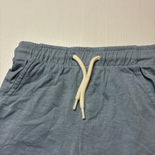 Load image into Gallery viewer, Boys blue, cotton shorts, elasticated, no labels, W: 24.5cm across unstretched, GUC, size 2,  