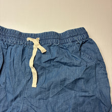 Load image into Gallery viewer, Girls Target, chambray cotton shorts, elasticated, EUC, size 14,  
