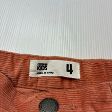 Load image into Gallery viewer, Girls Cotton On, stretch corduroy shorts, adjustable, EUC, size 4,  
