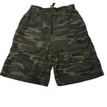 Load image into Gallery viewer, Boys Shock Resistant, cotton camo print shorts, elasticated, wash fade, FUC, size 10,  