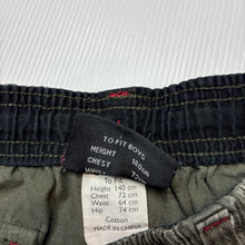 Load image into Gallery viewer, Boys Shock Resistant, cotton camo print shorts, elasticated, wash fade, FUC, size 10,  