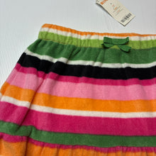 Load image into Gallery viewer, Girls Gymboree, colourful fleece skirt, elasticated, L: 32cm, NEW, size 8,  
