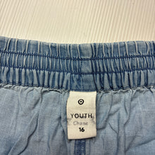 Load image into Gallery viewer, Girls Target, chambray cotton shorts, elasticated, EUC, size 16,  
