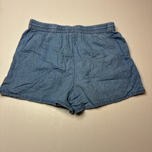 Load image into Gallery viewer, Girls Target, chambray cotton shorts, elasticated, EUC, size 16,  