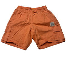 Load image into Gallery viewer, Boys FAME FOREVER, coral stretch cotton cargo shorts, elasticated, EUC, size 6-7,  