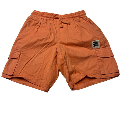 Boys FAME FOREVER, coral stretch cotton cargo shorts, elasticated, EUC, size 6-7,  