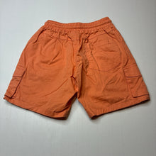 Load image into Gallery viewer, Boys FAME FOREVER, coral stretch cotton cargo shorts, elasticated, EUC, size 6-7,  