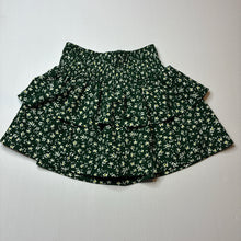 Load image into Gallery viewer, Girls Zara, dark green floral skirt, built-in shorts, elasticated, EUC, size 11-12,  