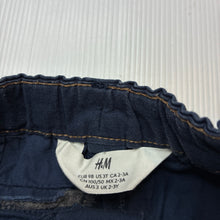 Load image into Gallery viewer, Boys H&amp;M, navy lightweight cotton shorts, adjustable, GUC, size 3,  