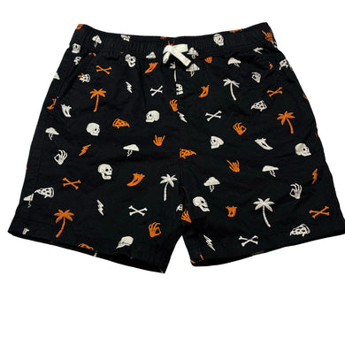 Boys Anko, stretch cotton shorts, elasticated, skulls, EUC, size 10,  