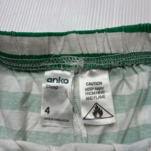 Load image into Gallery viewer, Unisex Anko, striped cotton pyjama shorts, GUC, size 4,  