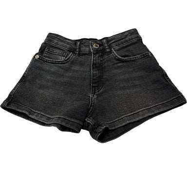 Girls Zara, dark stretch denim shorts, adjustable, EUC, size 8,  