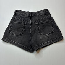 Load image into Gallery viewer, Girls Zara, dark stretch denim shorts, adjustable, EUC, size 8,  