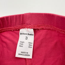 Load image into Gallery viewer, Girls Brilliant Basics, pink stretchy leggings, Inside leg: 22cm, EUC, size 3,  