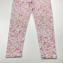 Load image into Gallery viewer, Girls Lily &amp; Dan, stretchy floral leggings, Inside leg: 40cm, FUC, size 5,  