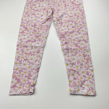 Load image into Gallery viewer, Girls Lily &amp; Dan, stretchy floral leggings, Inside leg: 40cm, FUC, size 5,  