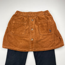 Load image into Gallery viewer, Girls HAZZYS, corduroy skirt, built-in leggings, elasticated, Inside leg: 60cm, EUC, size 12,  