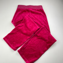 Load image into Gallery viewer, Girls Tilii, pink velour casual pants, elasticated, Inside leg: 58cm, GUC, size 10,  