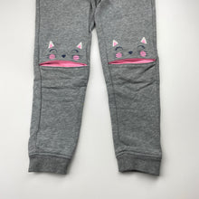 Load image into Gallery viewer, Girls Target, fleece lined track pants, novelty knees, Inside leg: 47.5cm, GUC, size 5,  