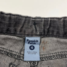 Load image into Gallery viewer, Boys Pumpkin Patch, dark denim jeans adjustable, Inside leg: 40cm, small marks upper back, FUC, size 4,  
