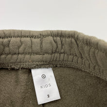 Load image into Gallery viewer, Boys Target, khaki fleece lined track pants, Inside leg: 31.5cm, FUC, size 2,  