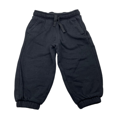 Unisex Target, black fleece lined track pants, Inside leg: 30.5cm, GUC, size 2,  