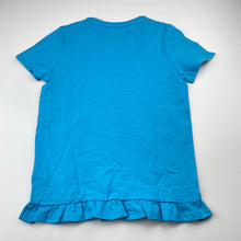 Load image into Gallery viewer, Girls M&amp;S, blue cotton tee / top, EUC, size 7-8,  