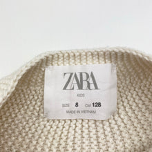 Load image into Gallery viewer, Girls Zara, chunky knit cotton sweater / jumper, GUC, size 8,  