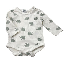 Load image into Gallery viewer, Unisex Anko, stretchy bodysuit / romper, elephants, GUC, size 0000,  