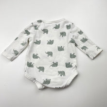 Load image into Gallery viewer, Unisex Anko, stretchy bodysuit / romper, elephants, GUC, size 0000,  