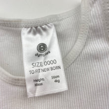 Load image into Gallery viewer, Unisex Dymples, ribbed cotton singletsuit, GUC, size 0000,  