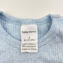 Load image into Gallery viewer, Unisex Baby Berry, stretchy ribbed bodysuit / romper, GUC, size 0,  