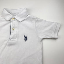 Load image into Gallery viewer, Boys US Polo Assn, white cotton polo shirt top, FUC, size 2,  