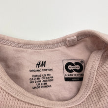 Load image into Gallery viewer, Girls H&amp;M, waffle organic cotton tee / top, GUC, size 000,  