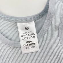 Load image into Gallery viewer, Unisex Target, ribbed organic cotton singlet top, EUC, size 000,  
