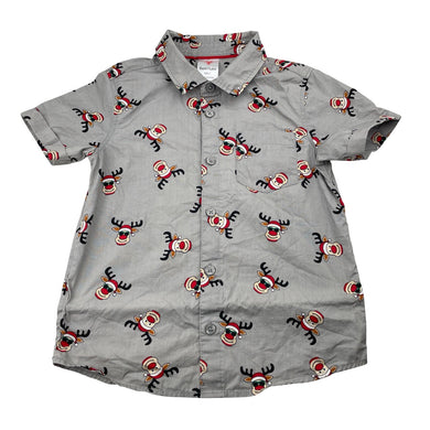 Boys B&L , Christmas cotton short sleeve shirt, GUC, size 5,  