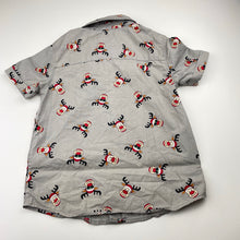 Load image into Gallery viewer, Boys B&amp;L , Christmas cotton short sleeve shirt, GUC, size 5,  